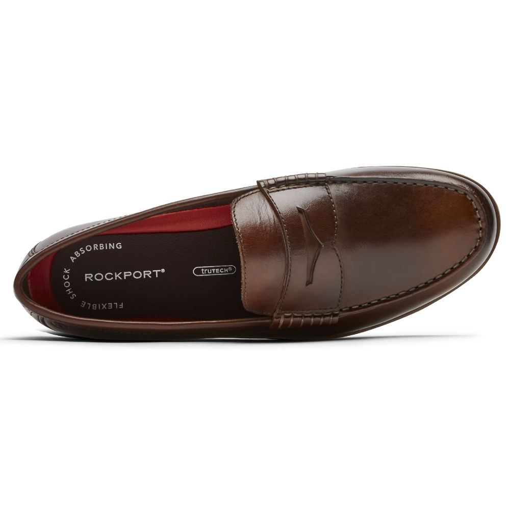 Rockport Mens Curtys Penny - Loafers Brown - KTC540361